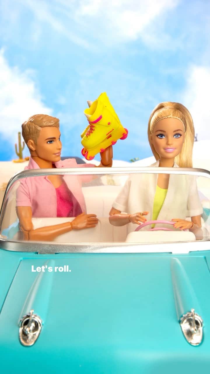 バービーのインスタグラム：「Just living our #BarbieDreams with the latest song from @we_fiftyfifty and @kaliii ☀️🛼 #BarbieTheMovie #BarbieTheAlbum #Barbie」