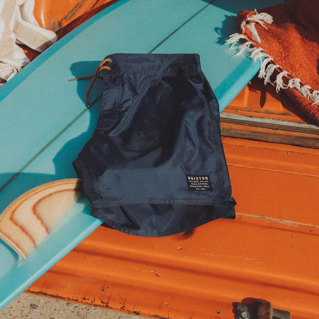 ブリクストンのインスタグラム：「For your days off, our quick dry Nylon Vintage trunk is essential.」