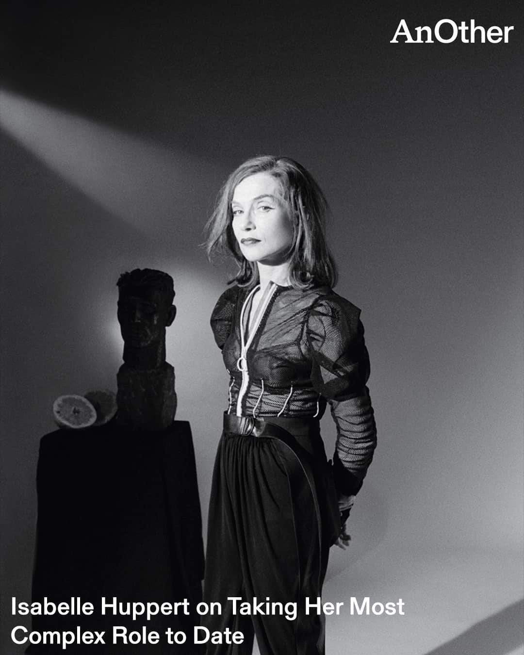 AnOther Magazineのインスタグラム：「An insight into the genius of @isabelle.huppert ❤️⁠ ⁠ As her new thriller La Syndicaliste hits UK cinemas, France’s favourite actress talks to #LauraAllsop about why film is the perfect medium for putting people in uncomfortable situations. Read the interview at the link in bio 📲⁠ ⁠ Images taken from @dazed Spring/Summer 2017⁠ ⁠ Photography by @camille_vivier⁠ Styling by @tamararothstein1」