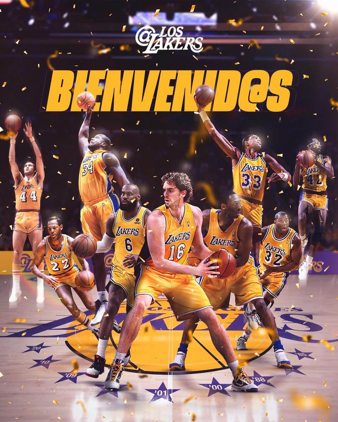 Los Angeles Lakersさんのインスタグラム写真 - (Los Angeles LakersInstagram)「Desde L.A. para el mundo.  Bienvenidos a la cuenta oficial de Lakers en español 💜💛」7月7日 1時03分 - lakers