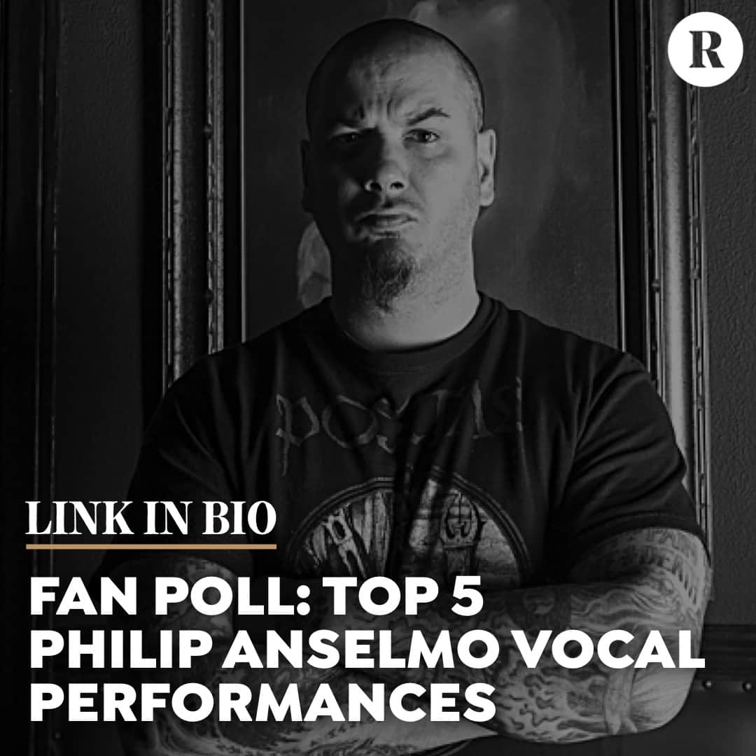 Revolverのインスタグラム：「⚡️ From Pantera and Down to Superjoint Ritual, En Minor and more, Philip Anselmo has sang in a fuck-ton of bands over the years. We asked our readers to pick the single greatest vocal take in his entire repertoire.   See the top five vote-getters ranked accordingly at the link in our bio. 🔗」