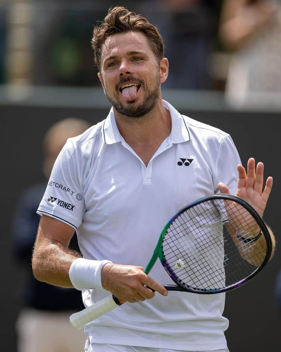 スタニスラス・ワウリンカさんのインスタグラム写真 - (スタニスラス・ワウリンカInstagram)「Round 2 ✅😝💪🏻🌱🎾💚 #allez #happy #fight #trusttheprocess #wimbledon」7月7日 1時12分 - stanwawrinka85