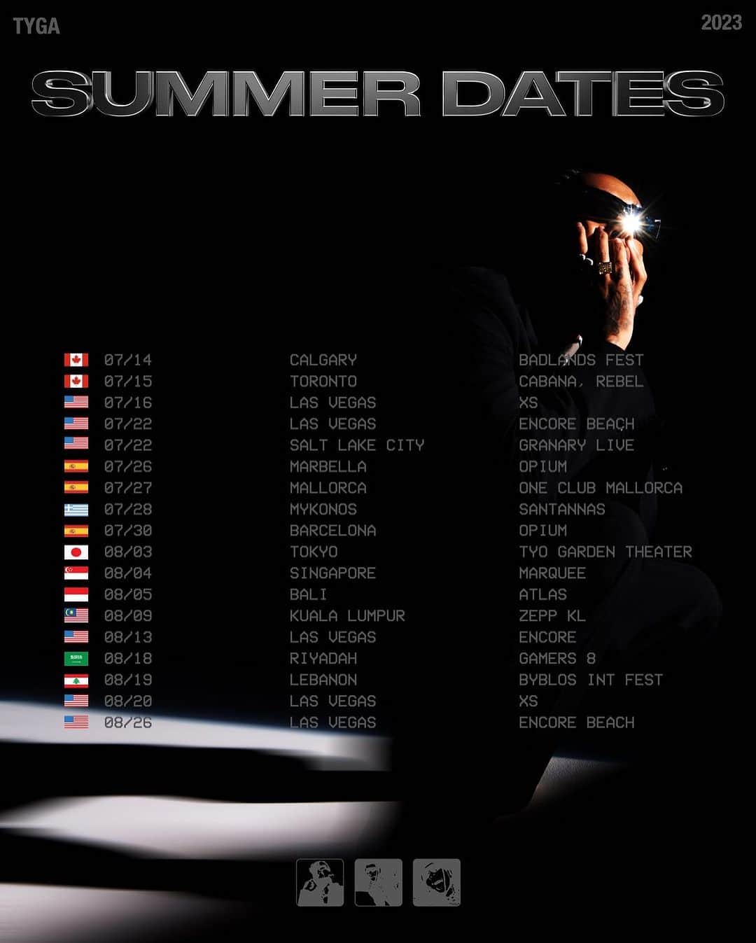 タイガのインスタグラム：「Summer lookin litt🔥🔥🌎🌎🛩️🛩️ get tickets at Tyga.net」