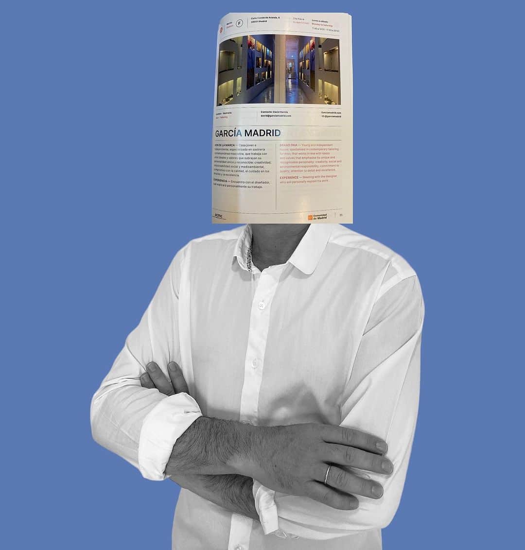 ガルシアマドリッドのインスタグラム：「Esta semana se ha lanzado “Rutas por la moda de autor española en Madrid” con el apoyo de @comunidadmadrid @creadoresacme Vente a visitarnos y conoce de cerca nuestro trabajo @garciamadrid #garciamadrid #sastreriacontemporanea」