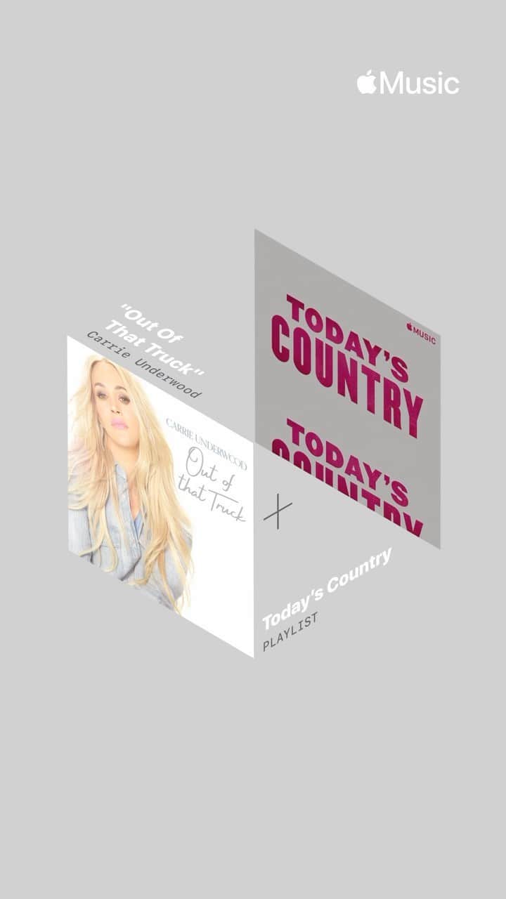 キャリー・アンダーウッドのインスタグラム：「#OutOfThatTruck is now playing on Today’s Country on @applemusic! *link in bio」