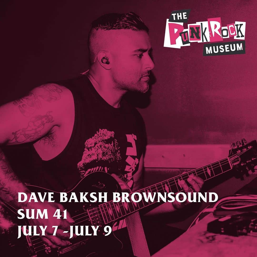 Sum 41のインスタグラム：「Dave Brownsound will be a tour guide at @thepunkrockmuseum in Las Vegas from July 7 - 9! Get more info & book a guided tour now at thepunkrockmuseum.com.」