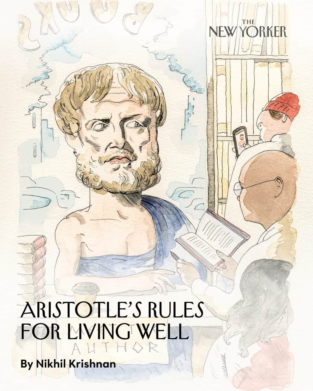 The New Yorkerさんのインスタグラム写真 - (The New YorkerInstagram)「For Aristotle, ethics was centrally concerned with how to live a good life: a flourishing existence was also a virtuous one. The Nicomachean Ethics, one of his treatises, takes this flourishing as its central theme—but readers looking for straightforward guidance will find it full of disappointments. The book is desperately short on practical advice; more of it is about what it means to be good than about how one becomes good. And then much of what it says can sound rather obvious, or inert. Flourishing is the ultimate goal of human life; a flourishing life is one that is lived in accord with the various “virtues” of the character and intellect; a flourishing life also calls for friendships with good people and a certain measure of good fortune in the way of a decent income, health, and looks. But if we are disappointed in Aristotle’s ethics, it may tell us more about ourselves than it does about the philosopher. At the link in our bio, read more about what Aristotle’s work can—or can’t—teach us today. Illustration by Barry Blitt.」7月7日 3時00分 - newyorkermag