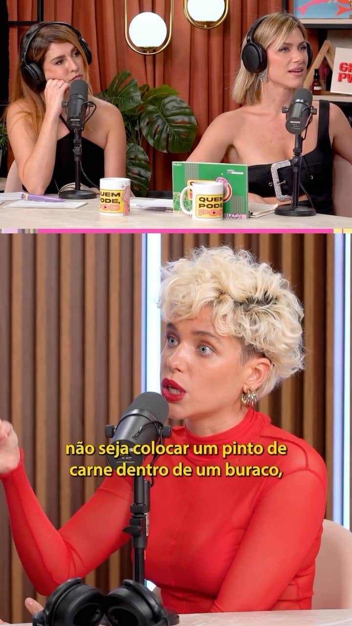 のインスタグラム：「Pq não se fala tanto sobre o sexo entre mulheres???  Atenção: papel e caneta na mão para anotar a aula de Bruna Linzmeyer no #QuemPodePod.   Não, gente! Vocês não estão entendendo o que foi esse papo. Linda, inteligente, conscientizada… Sério! Que delícia conhecer mais da Bruna, ouvir mais a Bruna, aprender tanto com a @brunalinzmeyer ❤️  Já assistiram? Se ainda não, coooooorrrreeee pro @gioh_oficial pq tá demais! O link tá na minha bio.   #QuemPodePodBrunaLinzmeyer #QuemPodePod  #BrunaLinzNoQuemPodePod」