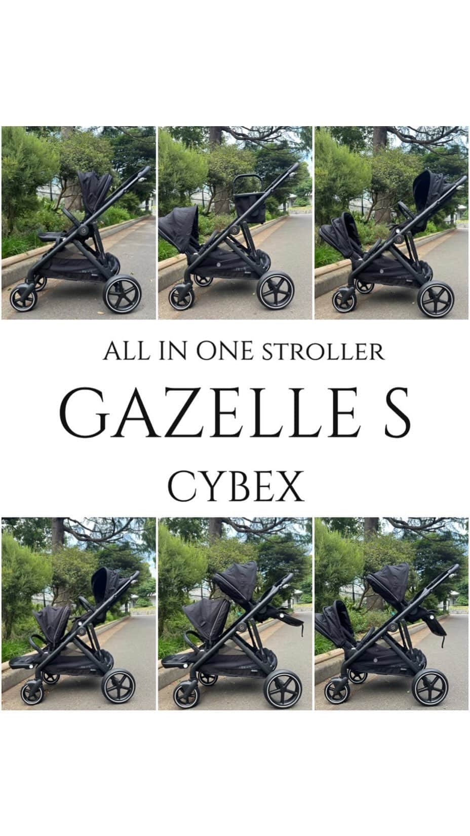 のインスタグラム：「新作の2人乗りベビーカー @cybex_japan の ALL IN ONE ストローラー「GAZELLE S（ガゼルS）」魅力をたっぷりご紹介🪄 別売りの「ガゼルS シートユニット」や「ベビーシート」、付属の「シートユニット」「バスケット」を選んで15通りの組み合わせで使うことができるALL IN ONEベビーカー✨ 双子ちゃんでの使用はもちろん 1人目のお子さまでシングルユースからスタートしたり、年子、兄弟姉妹に幅広く対応できます👶🏽👦🏽 2個差の兄弟の我が家は、シートユニットを１つ追加して2人乗りで使うのがメインです🪄 ✔︎サイベックスらしいスタイリッシュなデザイン ✔︎選べる15通りの組み合わせ ✔︎縦型で狭い道も通りやすい ✔︎ 振動吸収するサスペンションで操作性もスムーズ ✔︎前向き対面などシートの向きも簡単に変えられる ✔︎ベビーシートを選べば新生児から使える ✔︎チャイルドシートの様にクイックな CYBEX独自のワンプルハーネス機能で ベルトのフィット感を簡単に調整できる ✔︎ワイドなキャノピーで高さも調節できる ✔︎メッシュシートで暑い日も安心 ✔︎足で操作しやすいブレーキ ✔︎身長に合わせて高さを変えられるハンドル ✔︎ 取り外し可能なバンパーバー  ✔︎13kgまで収納できる大容量のショッピングバスケット ✔︎折りたたんだ状態で自立する ✔︎折りたたみ簡単で車のトランクにも収納しやすい　 などなどガゼルSはまさにこんなの欲しかった 魅力たっぷりのベビーカー！！✨ 2人乗りベビーカーを検討している方の参考になったら嬉しいです🪄 #CYBEX_PR #CYBEX #サイベックス #ガゼルS #ベビーカー #2人乗りベビーカー #男の子ママ #2歳差育児  #2歳差兄弟  #兄弟 #兄弟ママ @cybex_japan」