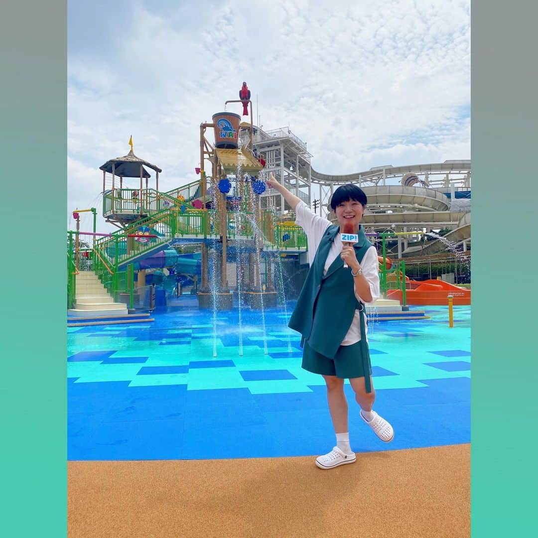 木原実優のインスタグラム：「#ZIP特集  夏の大人気スポットのオープン前に潜入！  よみうりランドの波のプールの仕組みとは？ スライダーを逆走する人は一体何を？ チームラボプラネッツのスタッフオンリーの場所から見る作品に感動！ 普段は見られない裏側を調査！  ご視聴ありがとうございました😊 夏きたーって感じ！ 御協力頂きました皆様ありがとうございました！ #よみうりランド  #よみうりランドプール  #チームラボプラネッツ」