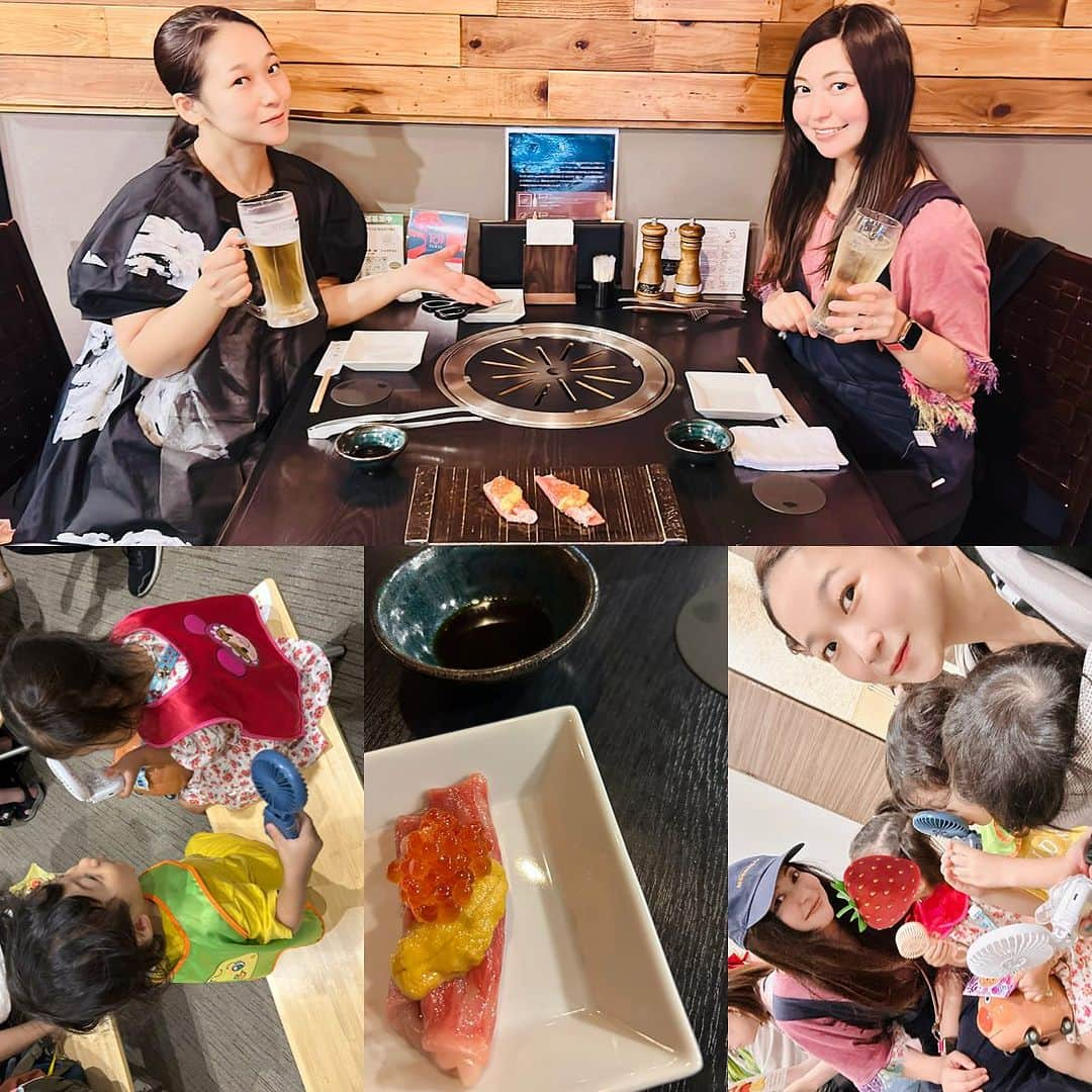 世手子さんのインスタグラム写真 - (世手子Instagram)「Yokohama family gourmet here🥓 Beer after playing with children is exceptional🍻 Fun trip to Yokohama みさみさとちびみさ 寿司太郎、寿々太郎で アンパンマンミュージアムに行ってきたよ(^^) お子様が散々楽しんでくれたあとは みなさんぐっすりお昼寝されちゃったのでその隙に✨✨ @ushiwa_yakiniku  #横浜グルメ #みなとみらいグルメ #馬車道グルメ #健康焼肉 #オーガニックビーフ #子連れ焼肉横浜 #焼肉うし和 #関内焼肉 #馬車道ディナー でママは乾杯(*´∀｀*) 美味しすぎた(*☻-☻*) #炙りサーロインユッケ (●´ω｀●) とろけたー お子様には朝昼はアンパンマンで楽しんでもらってその後お昼寝中に大人は焼肉堪能（≧∇≦） この流れ最高です(*^ω^*) 横浜最高だね(๑>◡<๑) 横浜に行った帰りは うし和さんの焼肉で決まり（＾ω＾） #ドタバタ育児  #二児のママ  #2児育児 #赤ちゃんのいる暮らし  #3歳男の子 #3歳差育児  #二児の母 #二児ママ  #ママシンガー  #二児育児 #2児ママ #2児のママ #赤ちゃんのいる生活 PR」7月7日 9時49分 - rojide