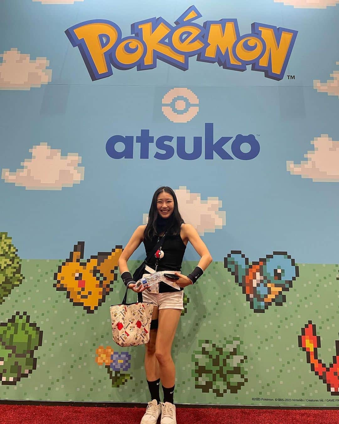 篠原枝令菜のインスタグラム：「Anime Expo 2023 was so much fun!! #animeexpo #pokemon #teamskull #inosuke #demonslayer」