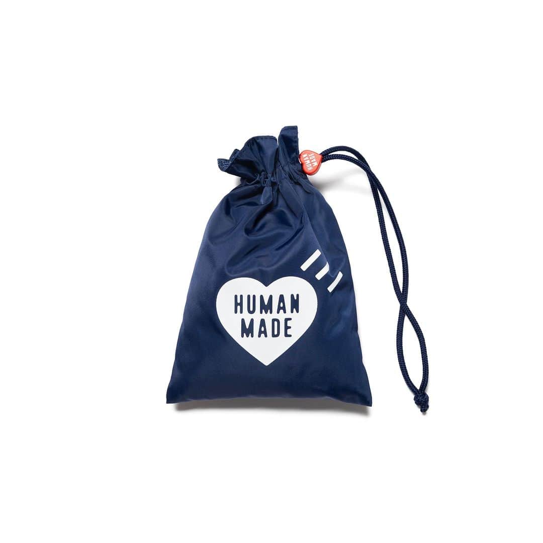 HUMAN MADEさんのインスタグラム写真 - (HUMAN MADEInstagram)「"DRAWSTRING BAG" is available at 8th July 11:00am (JST) at Human Made stores mentioned below.  7月8日AM11時より、"DRAWSTRING BAG” が HUMAN MADE のオンラインストア並びに下記の直営店舗にて発売となります。  [取り扱い直営店舗 - Available at these Human Made stores] ■ HUMAN MADE ONLINE STORE ■ HUMAN MADE OFFLINE STORE ■ HUMAN MADE HARAJUKU ■ HUMAN MADE SHIBUYA PARCO ■ HUMAN MADE 1928 ■ HUMAN MADE SHINSAIBASHI PARCO  *在庫状況は各店舗までお問い合わせください。 *Please contact each store for stock status.  伝統的な武州藍染めの「やたら格子」にハートロゴ刺繍を施した巾着。裏側はナイロンツイルにHUMAN MADEのハートロゴをあしらい、リバーシブルで楽しめます。付属のハートストッパーもポイント。  Drawstring bag with a traditional Bushu indigo-dyed yatara lattice pattern and embroidered heart logo. The reversible design features a nylon twill inner with the Human Made heart logo, while a heart-shaped stopper provides a finishing touch.」7月7日 11時20分 - humanmade