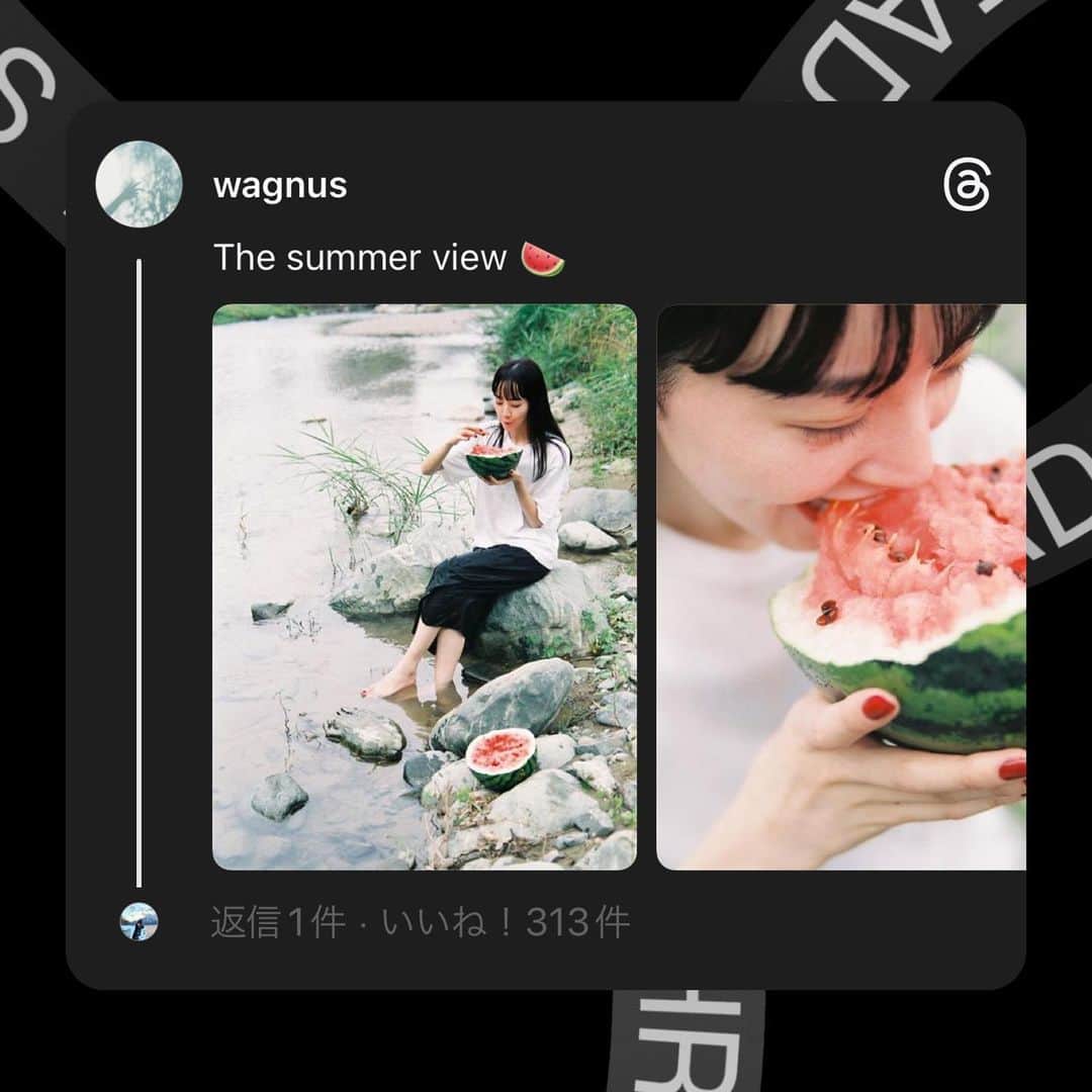 haru wagnusのインスタグラム：「Threadsをはじめてみました。  同じアカウント名でやっています。良かったらフォローお願いします☺︎ これは、ThreadsからInstagramのフィードへの投稿を試してみました。複数枚投稿だと、写真の表示が半分になってしまうのね(笑)」