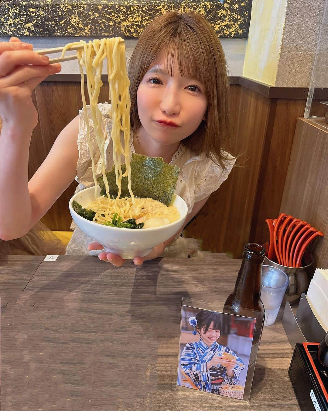 もえのあずきさんのインスタグラム写真 - (もえのあずきInstagram)「みいのトンテキとかなりんのラーメン食べたよ🧸🐶🐰🩷 #トンテキ#とろろラーメン#ラーメン#もえあず#大食い#大食い女子 #大食いアイドル#いっぱい食べるもえが好き」7月7日 14時17分 - moeazukitty