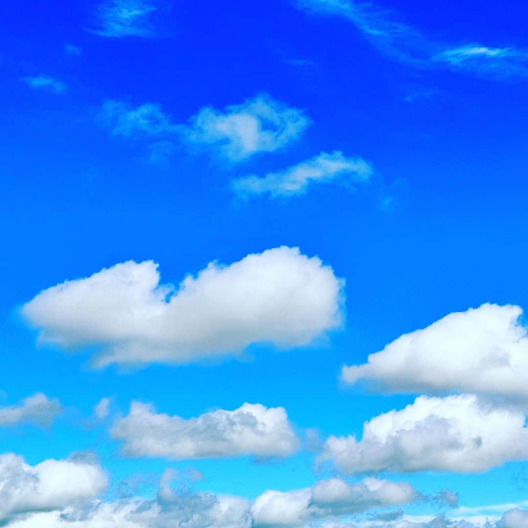 植田佳奈のインスタグラム：「夏だ〜☀️ #夏 #あおぞら #お天気」