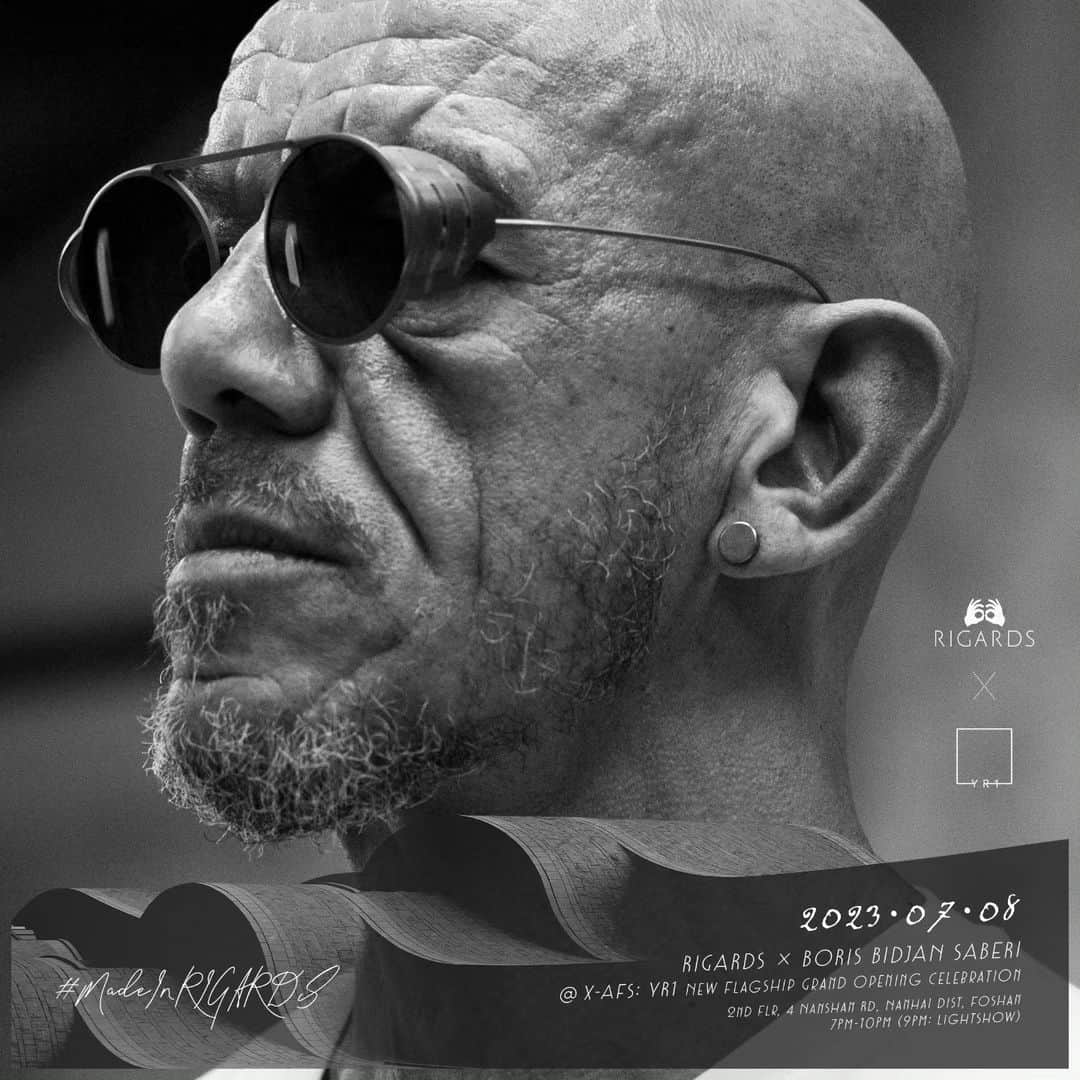 のインスタグラム：「Save The Date #RIGARDS + #BORISBIDJANSABERI 2023.07.08 Official Launch of Model no.#RG1011BBS @yr1.clothing」
