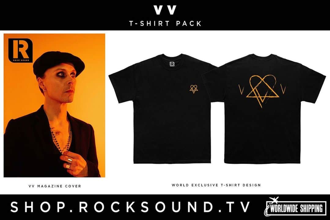 Rock Soundさんのインスタグラム写真 - (Rock SoundInstagram)「Our Rock Sound issue 299 cover stars. Get your PVRIS and Ville Valo magazine and exclusive t-shirts right now at SHOP.ROCKSOUND.TV  #pvris #villevalo #rock #alternative」7月8日 1時57分 - rocksound