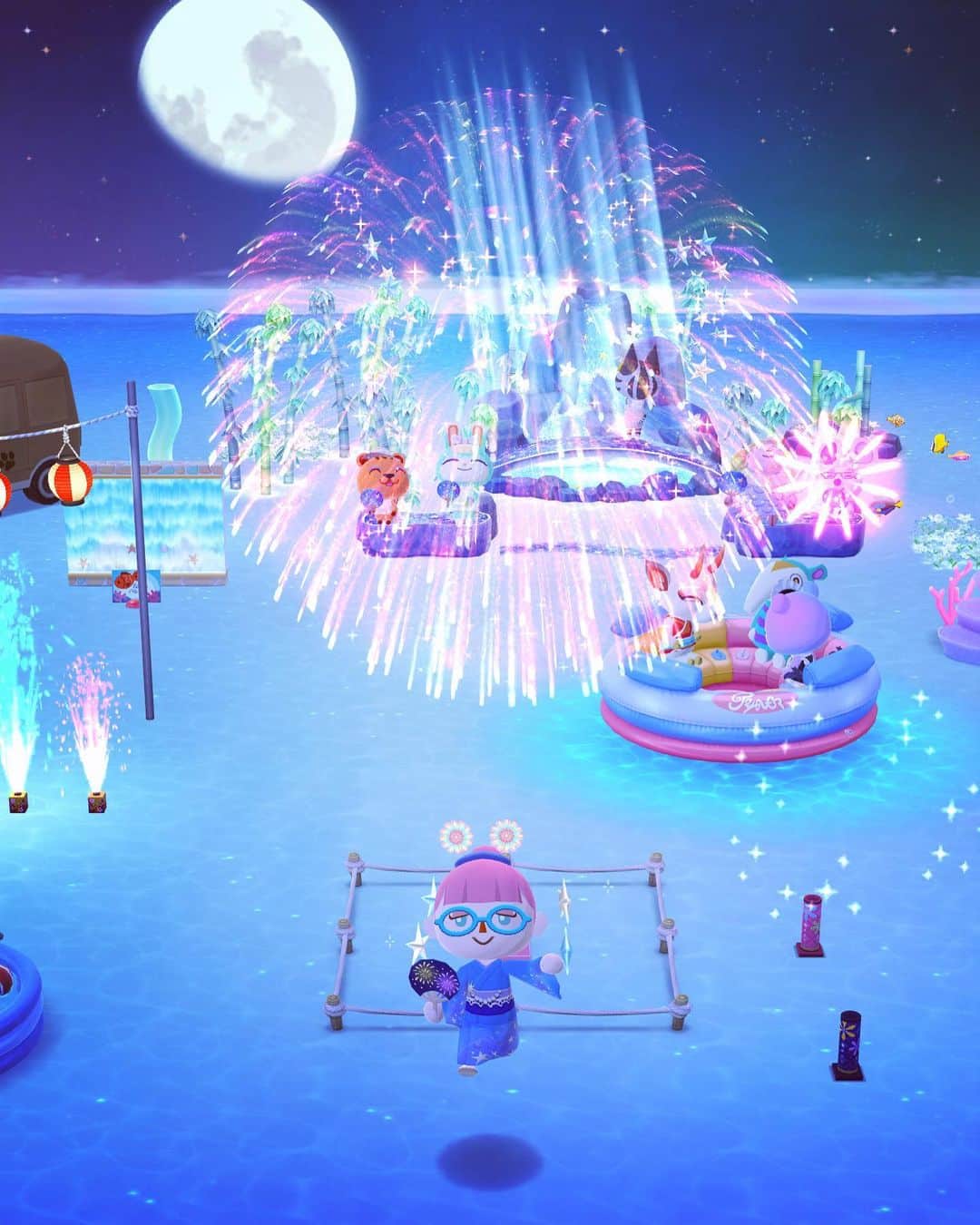 横槍メンゴのインスタグラム：「花火欲が爆発した🎆」