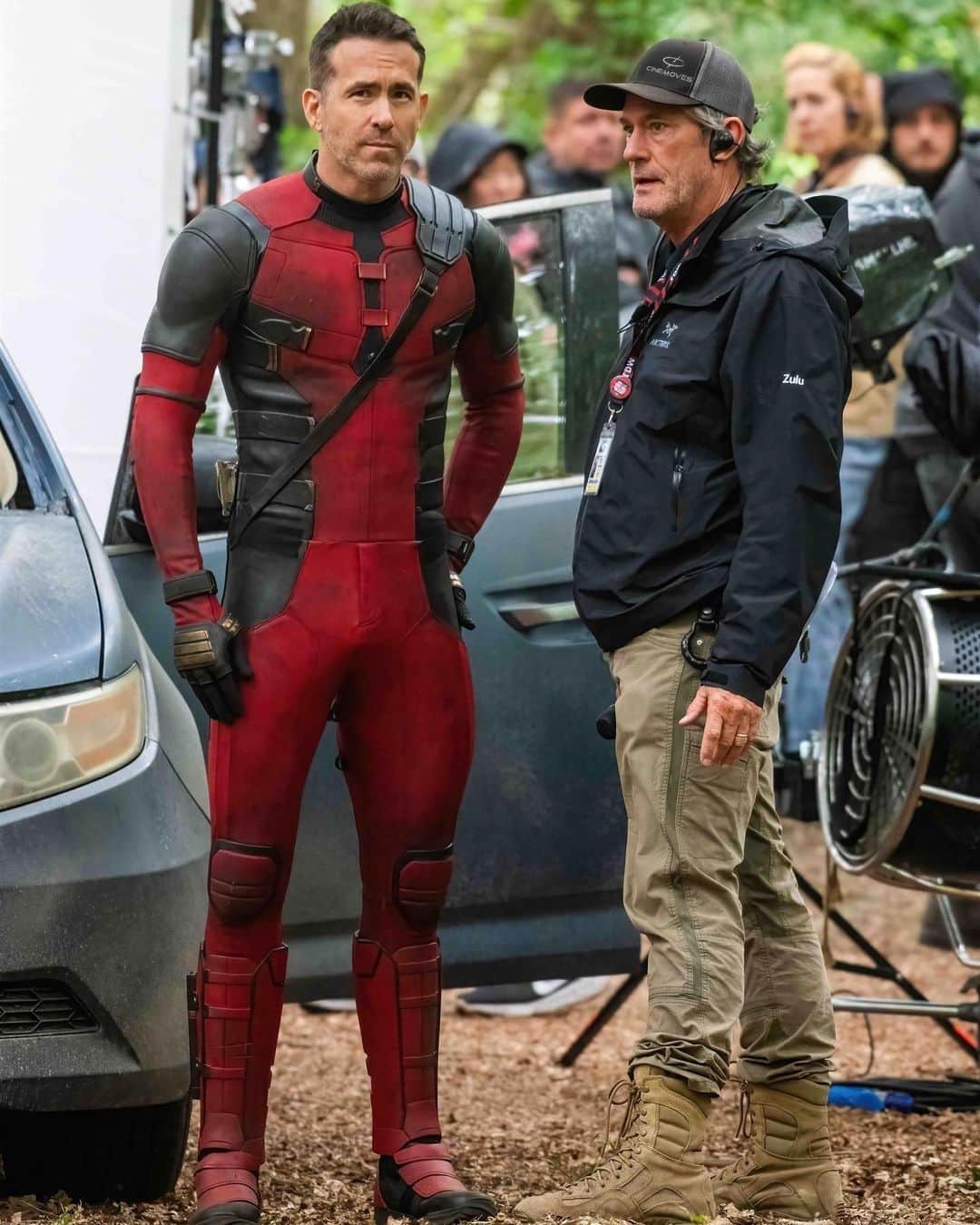 Just Jaredさんのインスタグラム写真 - (Just JaredInstagram)「Ryan Reynolds is seen in costume on set of "Deadpool 3" for the very first time! Tap this photo in the LINK IN BIO to see even more photos. #RyanReynolds #Deadpool #Deadpool3 Photos: Backgrid」7月8日 2時24分 - justjared