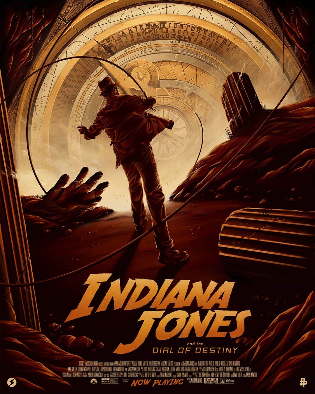 Disneyさんのインスタグラム写真 - (DisneyInstagram)「Check out this new art inspired by #IndianaJones and the Dial of Destiny.   Experience it now only in theaters. Get tickets now.  (🎨 by 17th & Oak, Ed Fairburn, Salvador Anguiano)」7月8日 4時00分 - disney