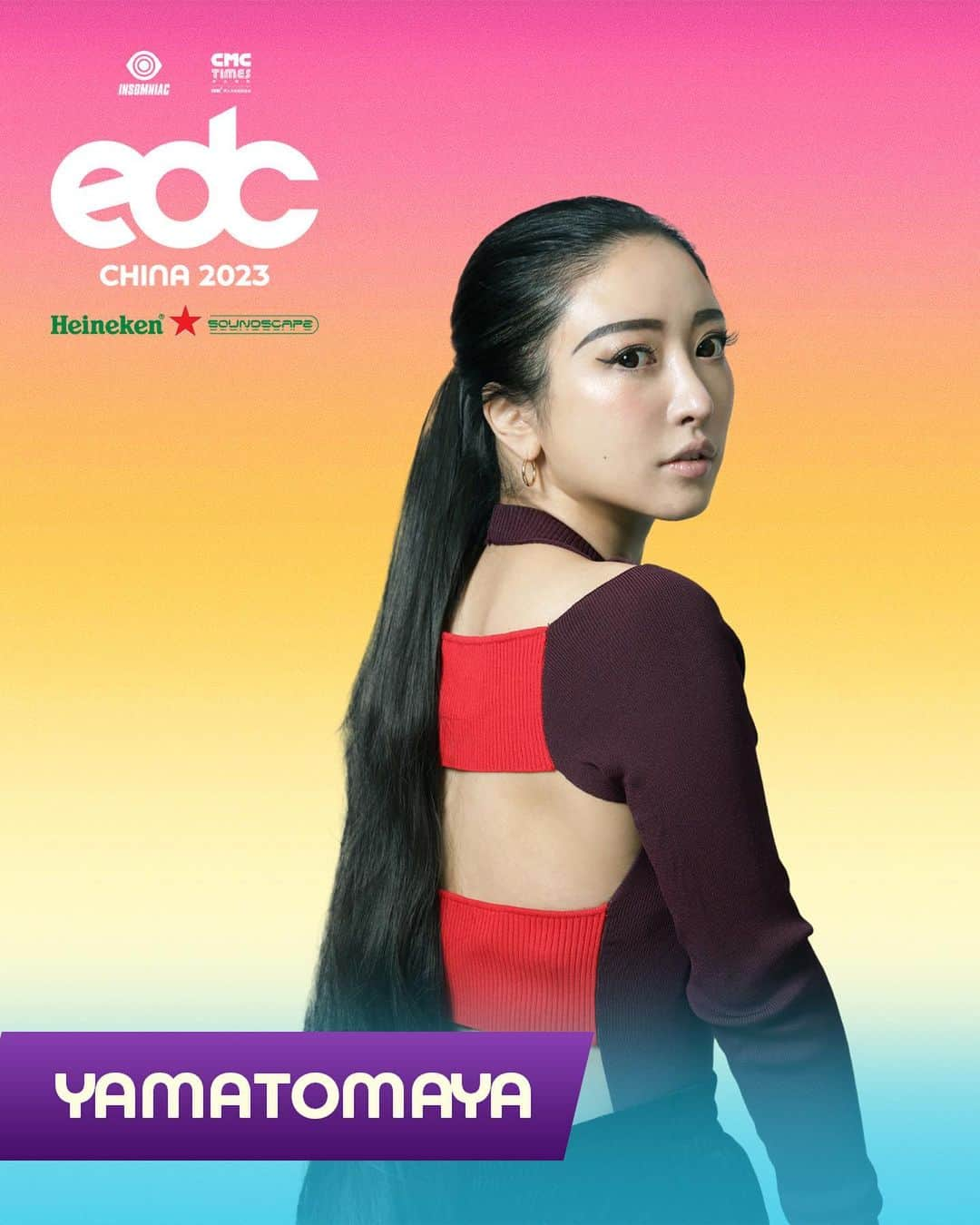 ᴍᴀʏᴀのインスタグラム：「🔥BIG ANNOUNCEMENT🔥I will be performing on the main stage of the @edc__china this year. I am very happy to be back in China🥳See you soon‼︎  EDC chinaのメインステージに出演が決定しました🎉これまで中国は10ヶ所以上で沢山ツアーさせていただきましたがフェスティバルの出演は初めてでとても嬉しいです‼︎日本からも是非遊びに来てください☺️  #edc #edcchina #yamatomaya #producer #progressivehouse #progressivetechno」