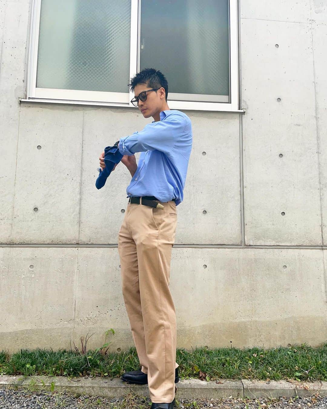 のインスタグラム：「who are you waiting for ？ 🩵🎋🤍⭐️  #七夕#ootd#私服#夏#summer」