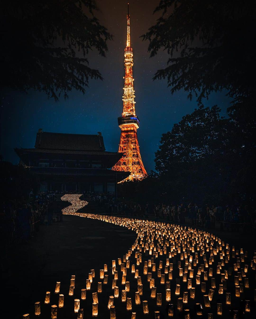 R̸K̸のインスタグラム：「The Star festival w/ Tokyo tower.」