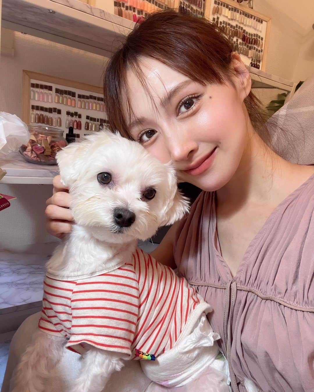 森彩香さんのインスタグラム写真 - (森彩香Instagram)「🐶🤍 毎月のたのみち🫶🏻🫶🏻 ふうとろ癒しすぎ🥹🩵 　　 ネイルの写真今度載せよっと⤴︎ 　　 　　 　　 　　 .」7月7日 21時44分 - ayarin_6v6