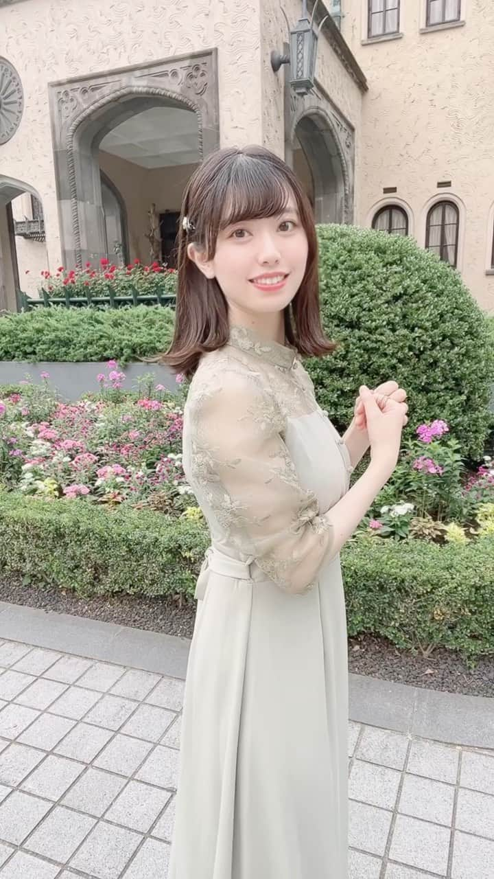 星名あゆみのインスタグラム：「可愛いワンピースドレス着た日🤍👗　#leja   ドレス▷  @leja__official  #ドレス #お呼ばれドレス #赤坂プリンスクラシックハウス #ワンピースコーデ」