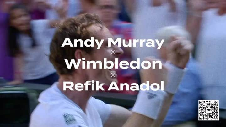 アンディ・マレーのインスタグラム：「Excited to be partnering with @Wimbledon and @refikanadol Studio on a data-inspired digital art project involving every match I’ve ever played at Wimbledon.  More details on the drop page: https://app.manifold.xyz/c/the-exposition」