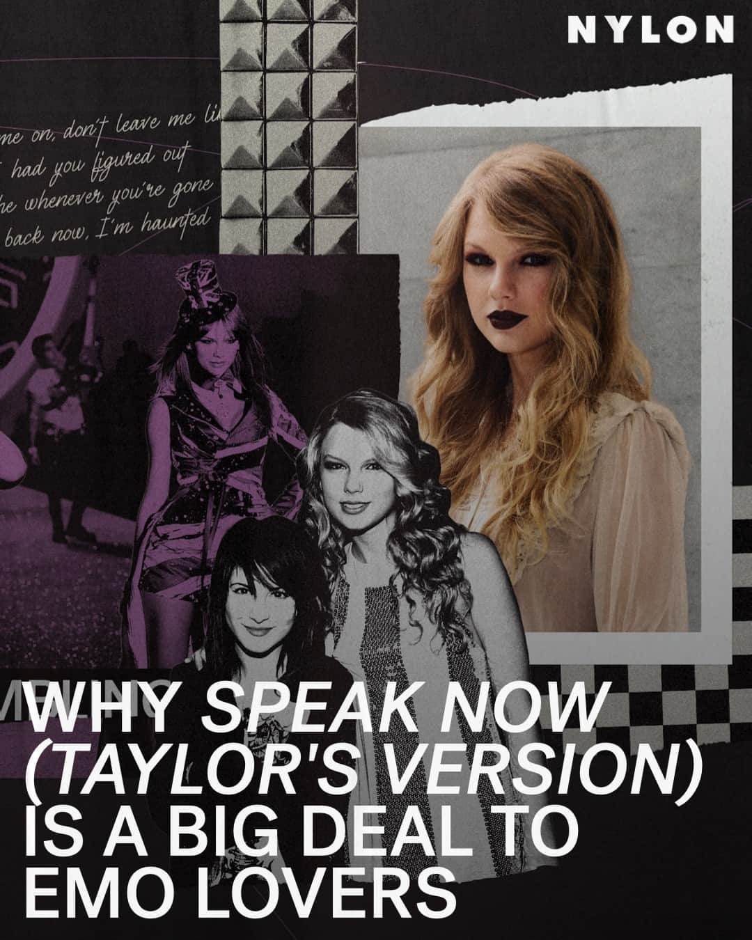 Nylon Magazineさんのインスタグラム写真 - (Nylon MagazineInstagram)「Swemos... rise up. With the imminent arrival of 'Speak Now (Taylor’s Version),' #TaylorSwift is finally making her lifelong love affair with emo music official. The singer’s latest rerecording includes two From The Vault tracks featuring @falloutboy and @paramore, bands who Swift has said: “influenced me most powerfully as a lyricist at that time.” Casual listeners might not understand how — or why — these two bands are on the rerecording, but the Swemos get it.  At the link in bio, @kelseyjbarnes explains just how significant the new song is for a distinct subgroup of emo Swiftie fans.」7月7日 22時37分 - nylonmag