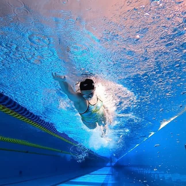 松本弥生のインスタグラム：「・ 陸トレ20mins swim 2,250m  4日間プールに入らなかったらかなり水感悪くなった。 練習しないにしても、毎日レッスンでプールに入るって結構大事なんだなと感じました。  世界マスターズまであと31日  #世界マスターズ #水泳 #福岡 #今日やっと飛行機とった」