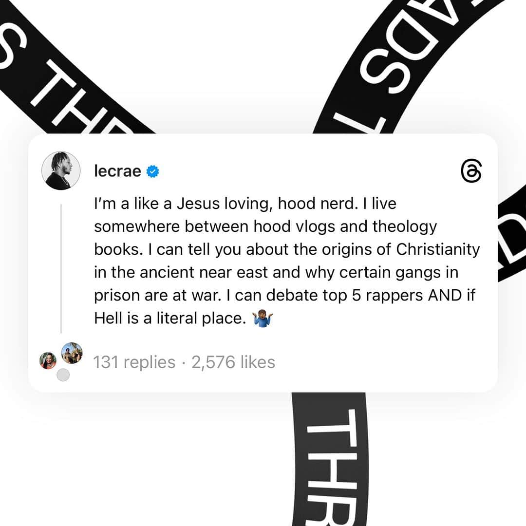 レクレーのインスタグラム：「I can quote Kendrick and Corinthians.」