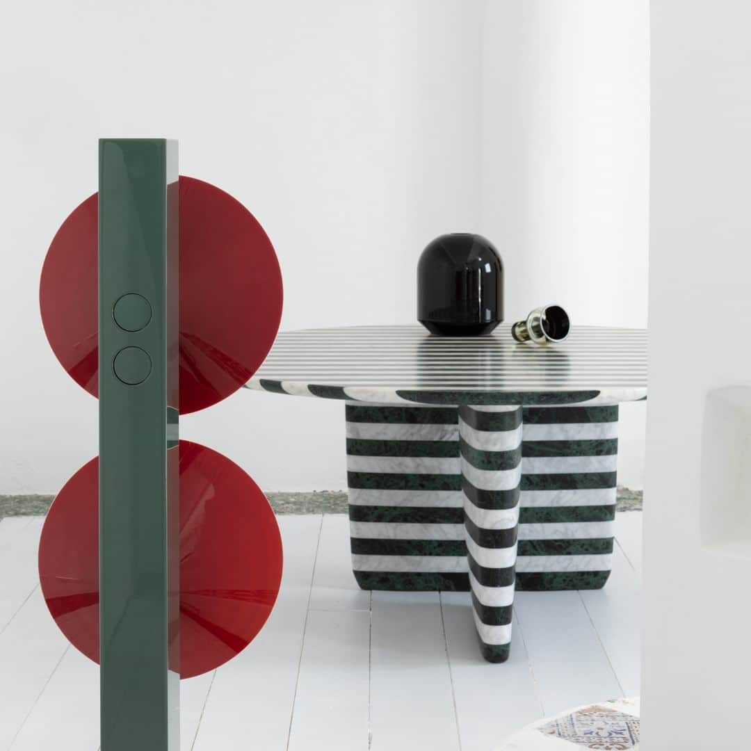 B&B Italiaのインスタグラム：「Edward Barber and Jay Osgerby of the London-based studio Barber Osgerby have moved their limited-edition objects to the remote Aeolian island of Filicudi for a summer exhibition that chronicles the duo's restless desire to push materials and fabrication processes to their limits. Experience this paradoxical connection between Britain and Filicudi from 21 June to 23 July.  Ph Daniele Molajoli @barberosgerby @studiocasoli  #bebitalia #design #Filicudi #Italy」
