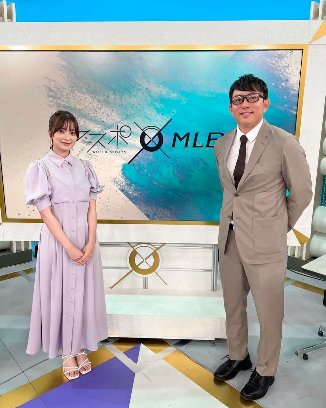 菊池柚花のインスタグラム：「. . . 「ワースポ×MLB」今日からオールスターゲームが行われる、12日（水）までスタジオを担当させていただきます⚾️  ６連投初日の解説は、初バッテリーの川﨑宗則さん！  栃木県出身の私としては、栃木ゴールデンブレーブスでご活躍されている川﨑さんとご一緒できて嬉しかった☺️ 本当に明るくて、面白くて、楽しい方で、打ち合わせの時から終始笑いが止まりませんでした。。😂 栃木トークでも花を咲かせましたよ🍓🥟  MLBはいよいよ、ホームランダービーにオールスターゲームと年に一度の夏の祭典が開幕します🙌🏻✨ 一緒に盛り上がっていきましょう！！！」