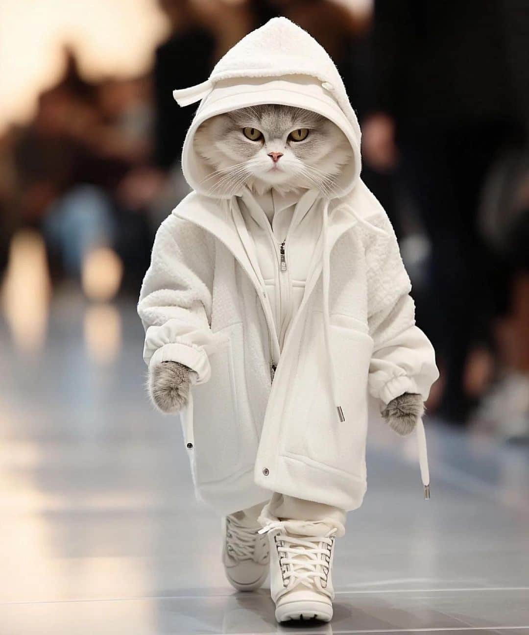 The Cool Hunterのインスタグラム：「It’s fur real. Keep meow-ving forward. Cat AI #swipeleft @increamcat」