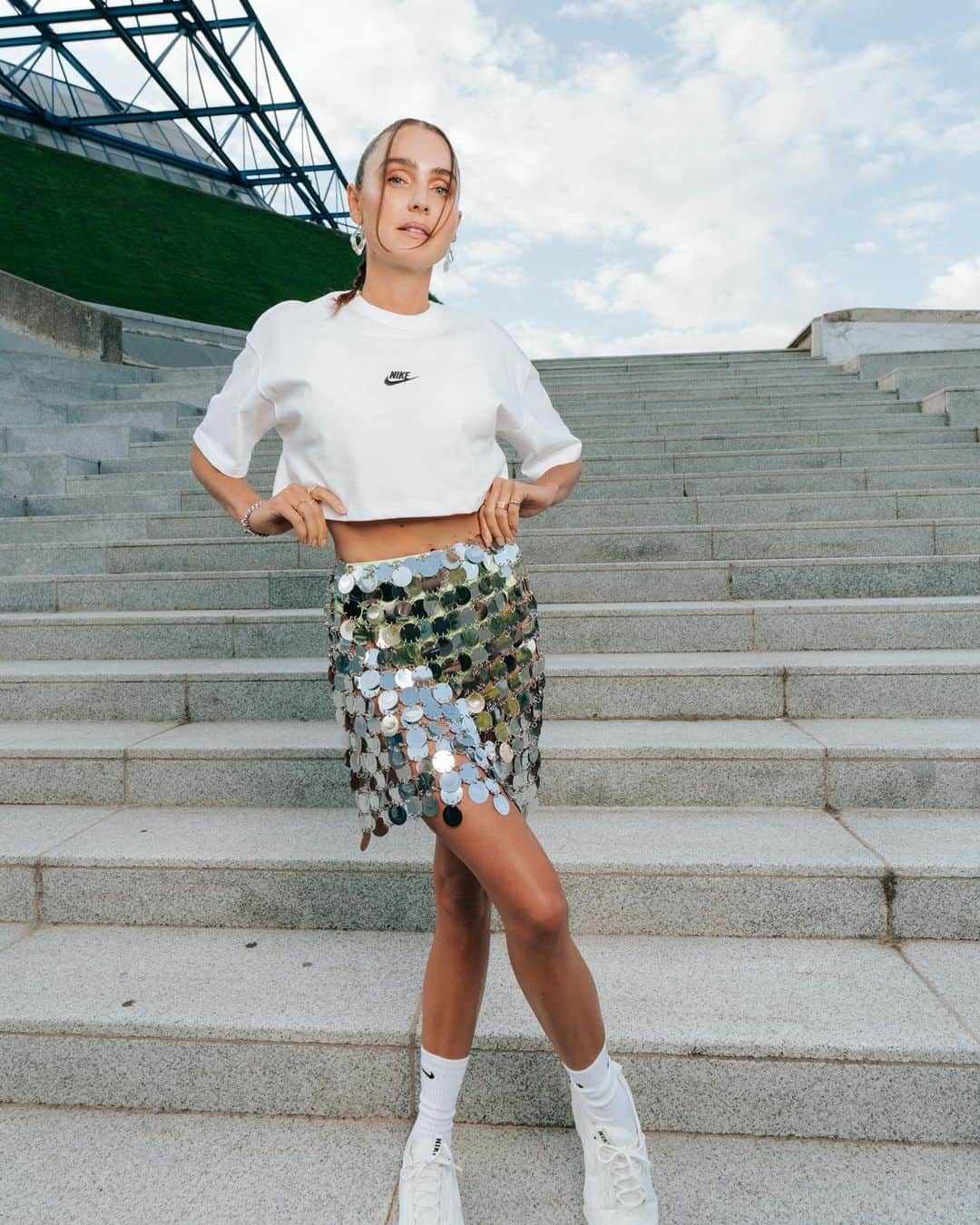 Kirsty Godsoのインスタグラム：「Popping off in Paris 🪩✨Pulled up for the @nikewomen Goddess Awakened show imagined by kiwi queen @parrisgoebel 🤍 Minds, hearts and hopes all totally expanded - just wow! Never been more proud, inspired and thankful to be part of this @nikewomen crew 💚⚡️」