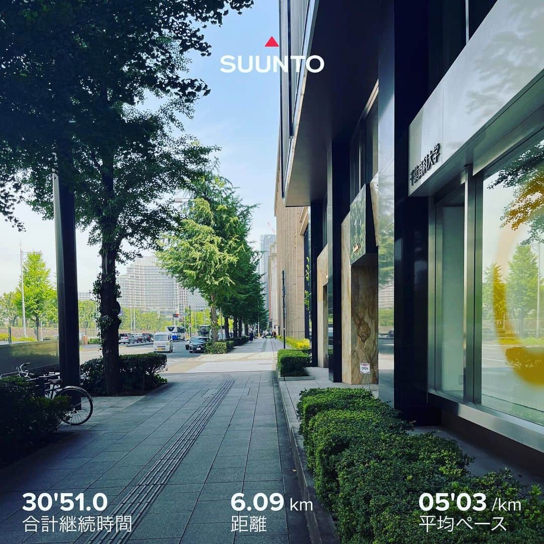 柴田聡のインスタグラム：「合間RUN♪ #glm795 #MGC #記者会見 #から #東京湾納涼船 #行くまでに #皇居 #一周のみ #ハシリマスタグラム」