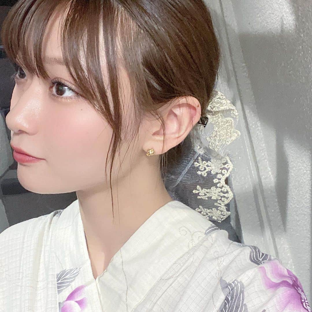 内藤沙季のインスタグラム：「今年の夏は浴衣着て 花火でも見に行きたいなぁ🍉 . . . . . #浴衣　#花火 #花火大会　#浴衣女子 #お祭り」
