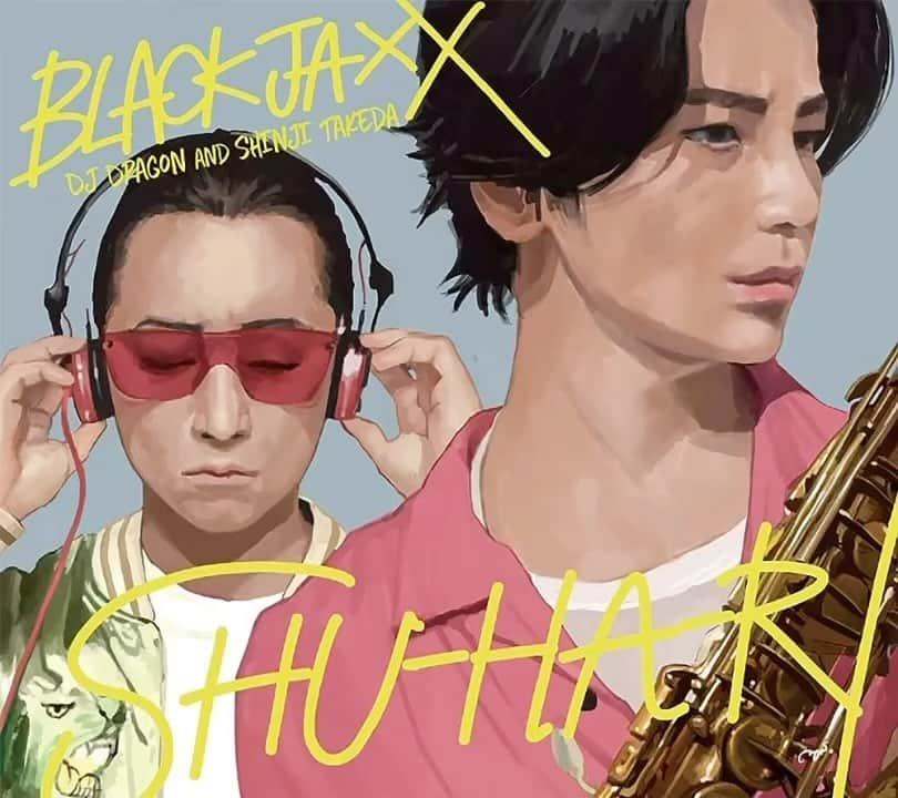 DJ DRAGONのインスタグラム：「そうだったのか！！新しい学校のリーダーズがBlackJaxxのShake Itのロックダンスを考えてtiktokでバズってそれを皆んながマネして踊ってるって事なんだね！！しまった、、この曲作ったの目の前に居るロン毛のオジサンだよーって言うの忘れてたよ。。😂 もはやこの曲は新しい学校のリーダーズの曲で良いよ。 . . #新しい学校のリーダーズ  #武田真治 #djdragon  @japan_leaders @suzuka_leaders @kanon_leaders  @mizyu_leaders @rin_leaders @shinji.takeda  @blackjaxx20xx @luckyfm_fes」