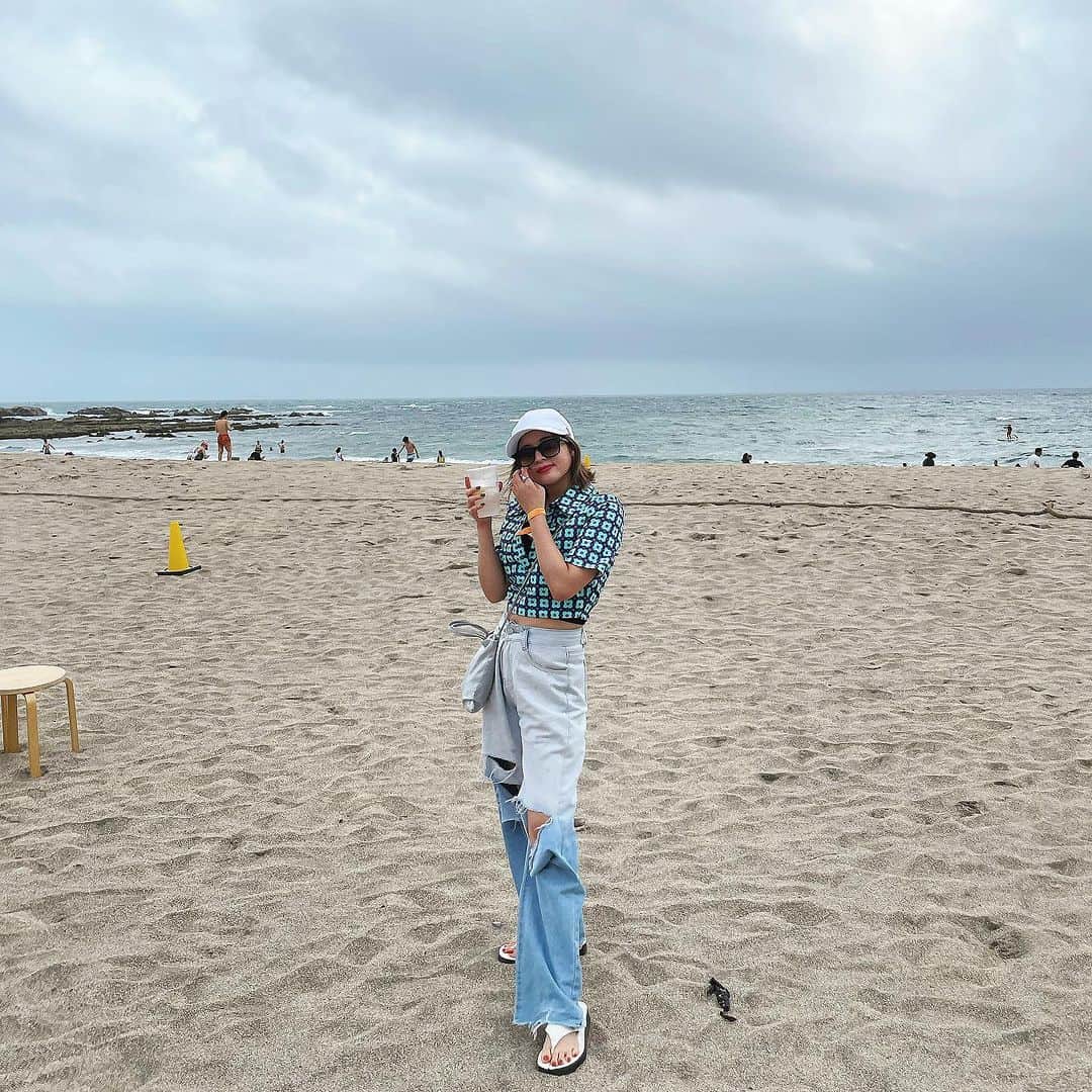 えなちぃのインスタグラム：「🌞🍺」