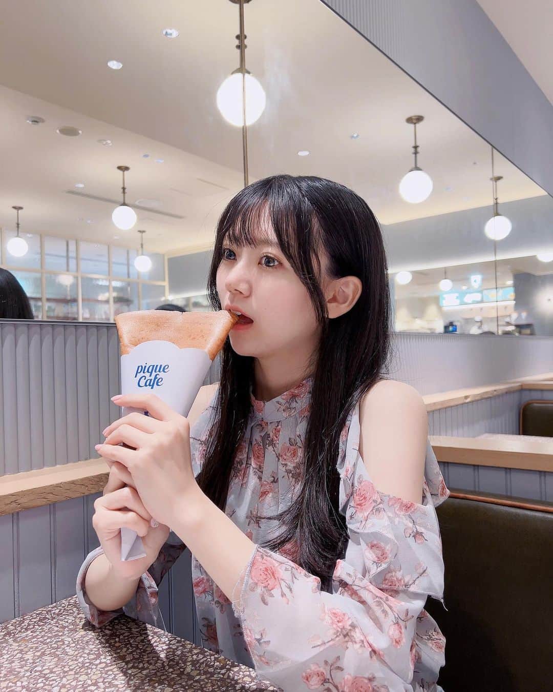 のインスタグラム：「クレープ🤍   #ジェラピケカフェ  #dholic」