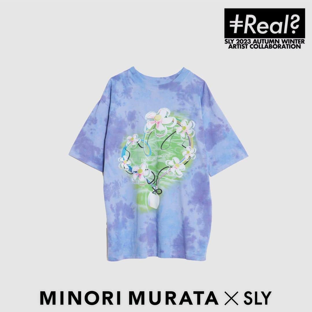 のインスタグラム：「MINORI MURATA X SLY @survival_dance _____________________________________________ 「現実と仮想空間、相反する二つの世界」 SNSやAR/VRが生活に浸透している今 現実世界での価値観も大きく変化しつつあります。 そこに目を向けた時、未来のあり方が変わってくるかも? 今回のコラボレーションではSLYが注目するアート界で活躍を見せる 異なるSTYLEの魅力を持つ三名のアーティストに、 それぞれが考えるリアルと非リアルについて表現していただきました。 ARTWORKから垣間見える、 多様な顔を持つ彼らのリアリティ表現に迫る事で、 あなたの未来に対するヒントが何か見つかるかもしれません。 ㅤㅤㅤㅤㅤㅤㅤㅤㅤㅤㅤㅤㅤ シーズンコラボレーション第1弾は 相反する自然とデジタルをテーマに掲げ展開。 デジタル化の浸透と比例するように自然へ足がむく私たち。 どちらに偏ってもアンバランスということを、 本能が教えてくれているのかもしれません。そこで、 ナチュラル世界観と未来的なグラフィックを得意とし活躍する MINORI MURATAさんに、 今を取り巻く環境問題と仮装空間を彼女なりの世界観で グラフィックに落とし込み表現いただきました。  _____________________________________________ #notequalreal #MINORIMURATAxSLY #SLY #SLY_fav」