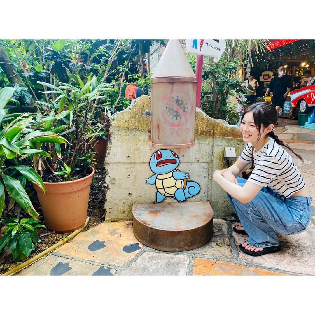 田村響華のインスタグラム：「沖縄帰ってから1ヶ月たっちゃった… 初日は北谷にいったよ〜 ポケモンのフォトスポット巡り！ ⁡ #POKEGENIC #POKEMON #北谷 #アメリカンビレッジ」