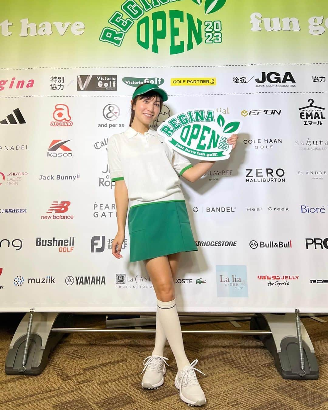 高沢奈苗さんのインスタグラム写真 - (高沢奈苗Instagram)「.  Reginaopen2023💚 参加して来ました〜✨  昨年実はコロナで行けなくなってしまったので😭 念願のレジーナでした🥺❤️  今年のテーマカラーはGREEN🍀 @junandrope で揃えたよ〜！！  お土産もたくさんだしイベントホールも盛りだくさんで終始楽しかった💕😍  .  .  #reginaopen #reginaopen2023 #レジーナ #女子ゴルファー #大型コンペ #女子限定イベント #ジュンロペ #junandrope #ゴルフ女子 #ゴルフウェア」7月22日 12時52分 - nanaetakasawa