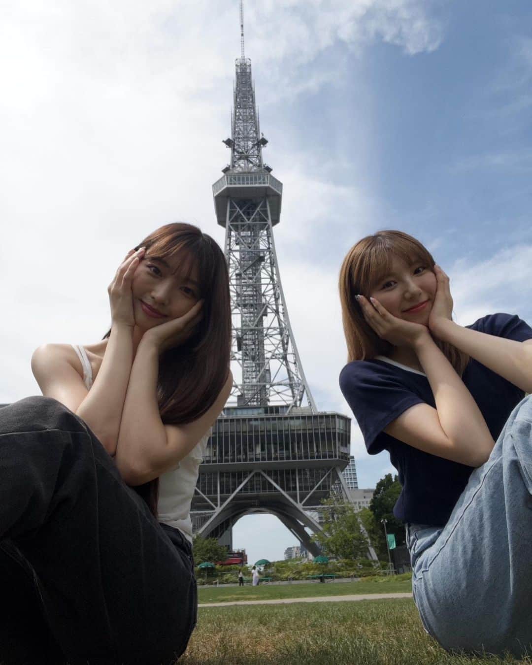 菅原茉椰のインスタグラム：「． ． ． @25mizuha06 ちゃんが名古屋に来ていたので久しぶりの再会т т♡ 数年前に一緒にお仕事してから プライベートでも仲良くしてくれて嬉しい。 次は私が逢いに行く👟🤍 ． ． ． ．」