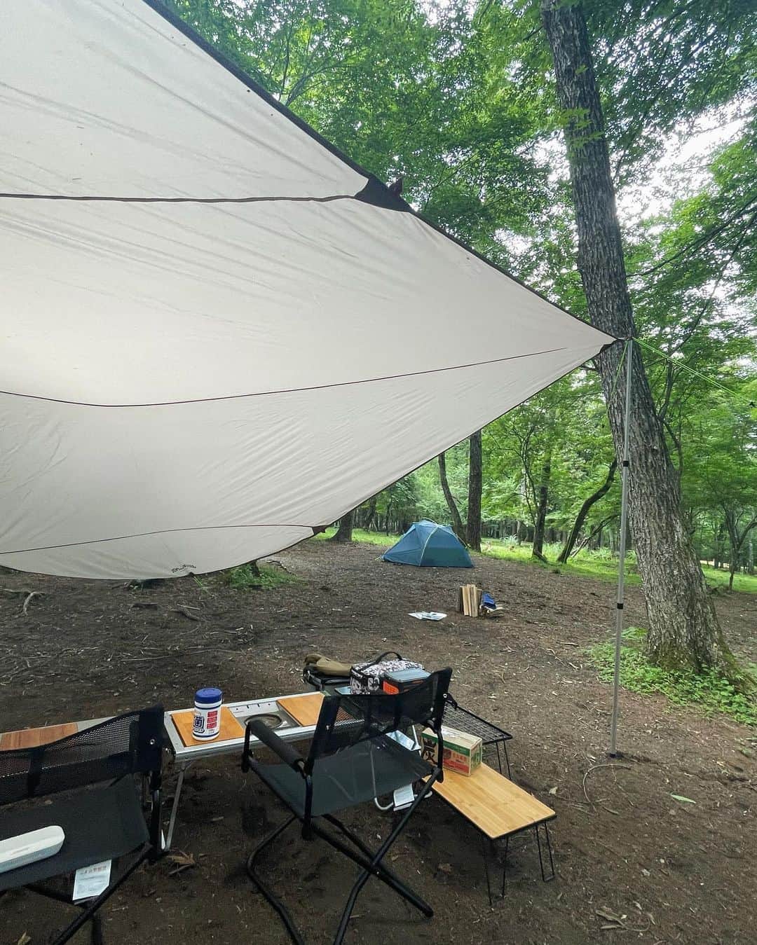 石黒英雄さんのインスタグラム写真 - (石黒英雄Instagram)「🏕  キャンプ 他のキャンパーが居ないから貸切状態で、楽しめました。 虫も全然よってこなくて快適。 焼き鳥の焼き方、旅番組で修行したことがあって、ここで生かされるとは😂」7月22日 14時57分 - hideoishiguro