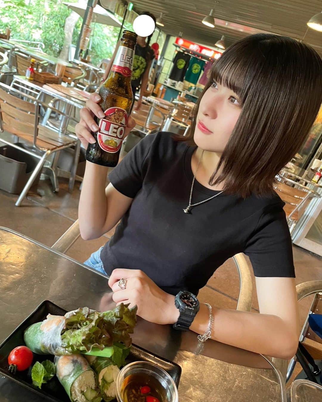 鈴瀬まりあのインスタグラム：「🍻💦」