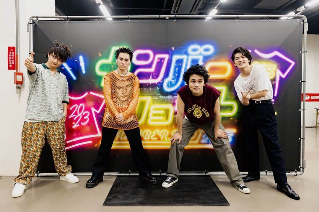 のインスタグラム：「2023.7.22 NUMBER SHOT 2023 ありがとうございました😊  初めてDISH//を観たという方も多かったと思いますが、最高な景色でした！ またよろしくお願いします！  #numbershot #dish #北村匠海 #橘柊生 #泉大智 #矢部昌暉 #一日一撮」